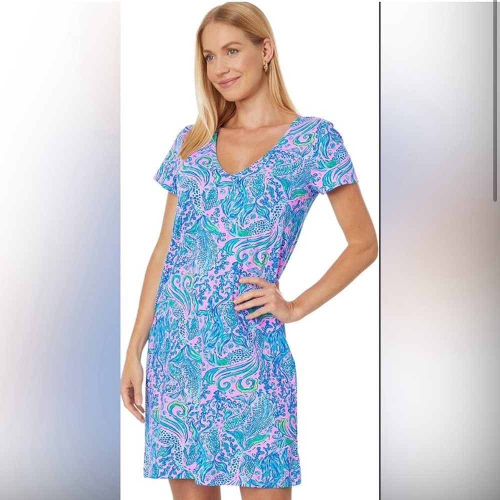 Lilly Pulitzer Talli V-Neck Coverup Lilac Rose We Mermaid It